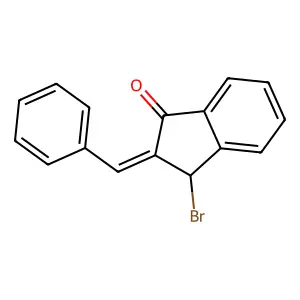 2-Benzylidene-3-bromoindan-1-one structure