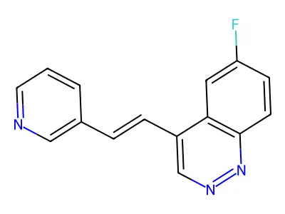 6-Fluoro-4-(2-pyridin-3-ylethenyl)cinnoline structure