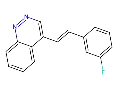 4-[2-(3-Fluorophenyl)ethenyl]cinnoline structure