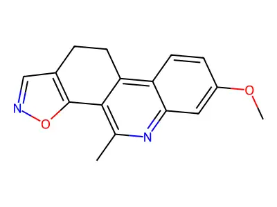 7-Methoxy-4-methyl-10,11-dihydro[1,2]oxazolo[5,4-i]phenanthridine structure