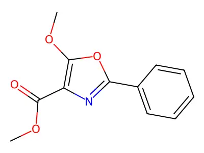 Methyl 5-methoxy-2-phenyl-1,3-oxazole-4-carboxylate structure