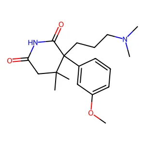 3-(3-(Dimethylamino)propyl)-3-(3-methoxyphenyl)-4,4-dimethyl-2,6-piperidinedione structure