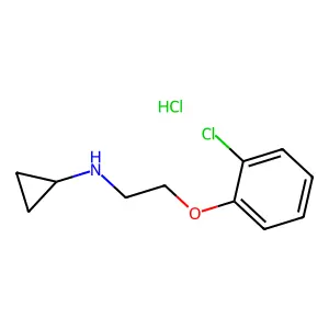 Cyclopropanamine, N-(2-(2-chlorophenoxy)ethyl)-, hydrochloride (1:1) structure
