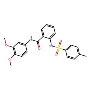 N-(3,4-dimethoxyphenyl)-2-[(4-methylphenyl)sulfonylamino]benzamide structure