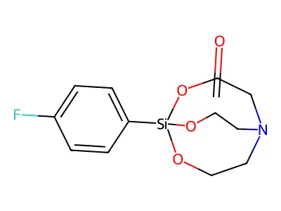 2,8,9-Trioxa-5-aza-1-silabicyclo(3.3.3)undecan-3-one, 1-(4-fluorophenyl)- structure