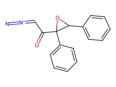 2-Diazo-1-(2,3-diphenyloxiran-2-yl)ethanone structure