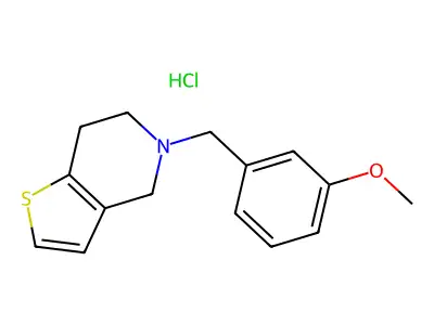 5-(3-Methoxybenzyl)-4,5,6,7-tetrahydrothieno(3,2-c)pyridine hydrochloride structure