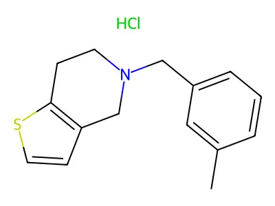 5-(3-Methylbenzyl)-4,5,6,7-tetrahydrothieno(3,2-c)pyridine hydrochloride structure
