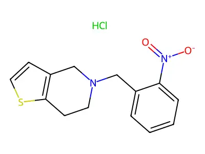 5-(2-Nitrobenzyl)-4,5,6,7-tetrahydrothieno(3,2-c)pyridine hydrochloride structure