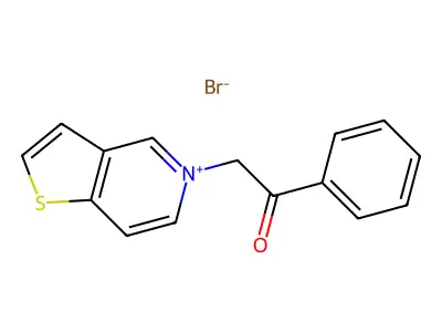 5-Phenacylthieno(3,2-c)pyridinium bromide structure