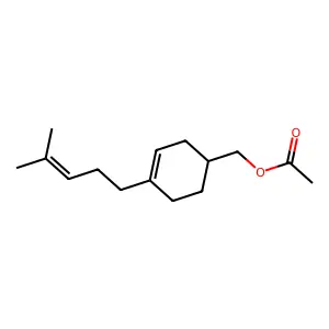 4-(4-Methylpenten-3-yl)cyclohex-3-ene-1-methyl acetate structure
