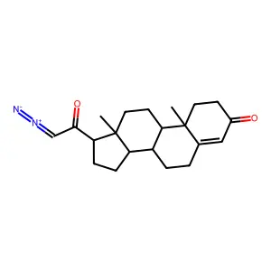 21-Diazopregn-4-ene-3,20-dione structure