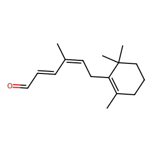 4-Methyl-6-(2,6,6-trimethylcyclohex-1-en-1-yl)hexa-2,4-dienal structure