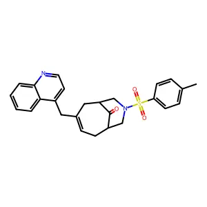 8-(4-methylphenyl)sulfonyl-4-(quinolin-4-ylmethyl)-8-azabicy structure
