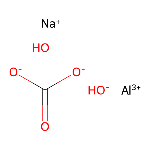Aluminum sodium carbonate hydroxide (AlNa(CO3)(OH)2) structure