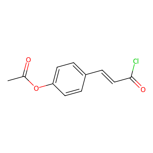 2-Propenoyl chloride, 3-[4-(acetyloxy)phenyl]-, (E)- structure