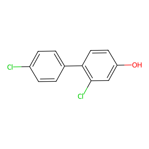 (1,1'-Biphenyl)-4-ol, 2,4'-dichloro- structure