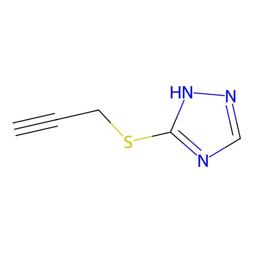 3-(prop-2-yn-1-ylsulfanyl)-1H-1,2,4-triazole structure