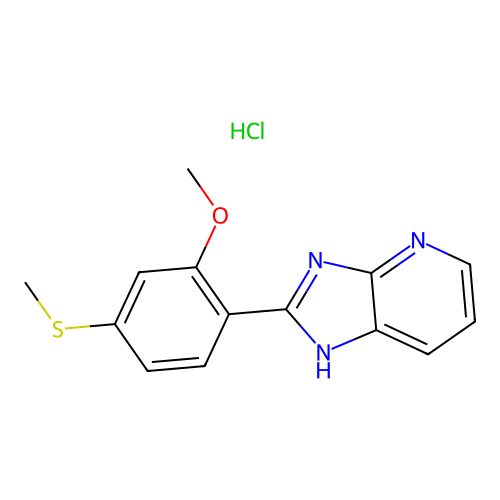 2-(2-Methoxy-4-(methylthio)phenyl)-1H-imidazo(4,5-b)pyridine monohydrochloride structure