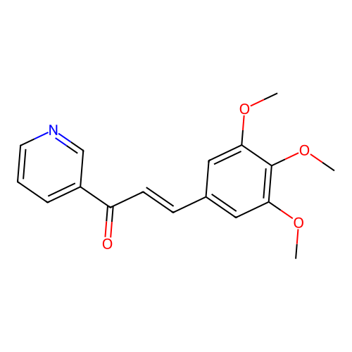 1-(Pyridin-3-yl)-3-(3,4,5-trimethoxyphenyl)prop-2-en-1-one structure