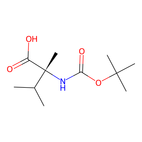 (R)-2-((tert-Butoxycarbonyl)amino)-2,3-dimethylbutanoic acid structure