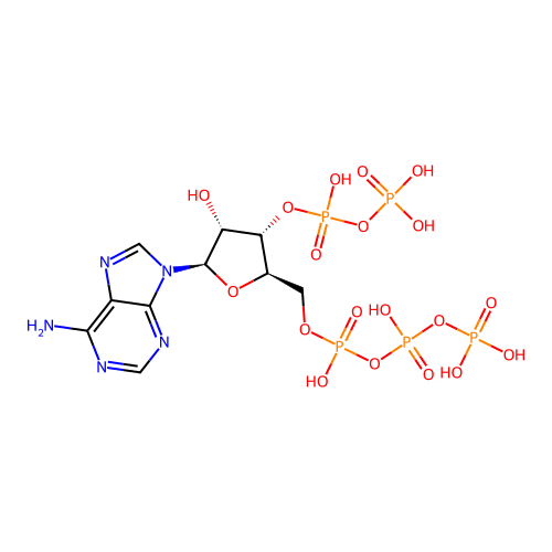 Adenosine 5'-triphosphate 3'-diphosphate structure