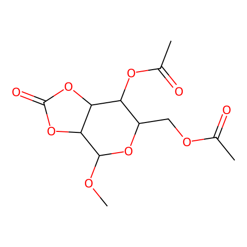 Methyl4,6-di-O-acetyl-2,3-carbonyl-b-D-mannopyranoside structure