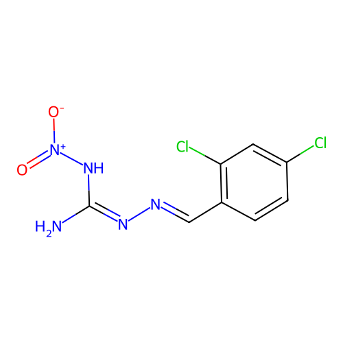 1-[(2,4-Dichlorobenzylidene)amino]-3-nitroguanidine structure