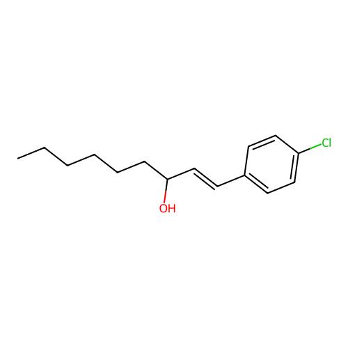 (E)-1-(4-chlorophenyl)non-1-en-3-ol structure