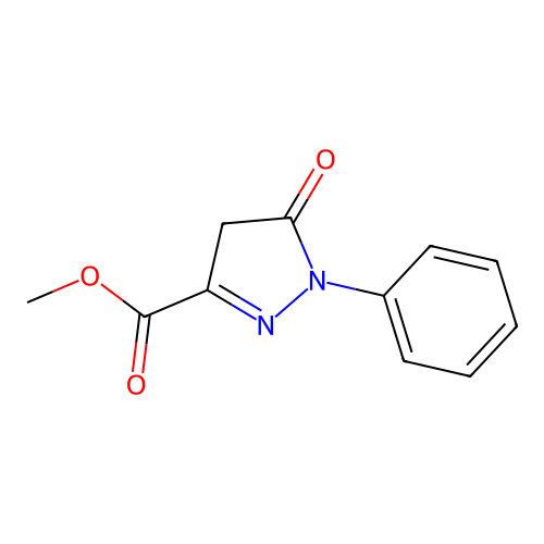 5-oxo-1-phenyl-4,5-dihydro-1H-pyrazole-3-carboxylic acid methyl ester structure