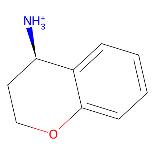 (4R)-3,4-dihydro-2H-1-benzopyran-4-aminium structure