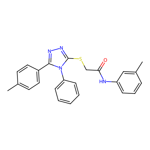 N-(3-methylphenyl)-2-{[5-(4-methylphenyl)-4-phenyl-4H-1,2,4-triazol-3-yl]sulfanyl}acetamide structure