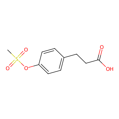 3-(4-methylsulfonyloxyphenyl)propanoic Acid structure