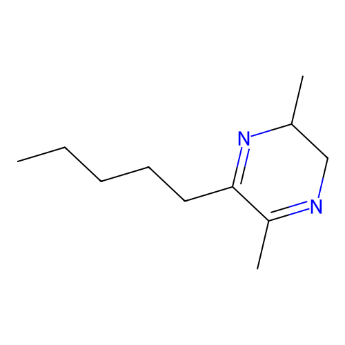 3-Pentyl-2,5-dimethyl-5,6-dihydropyrazine structure
