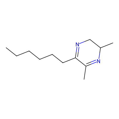 2-Hexyl-3,5-dimethyl-5,6-dihydropyrazine structure