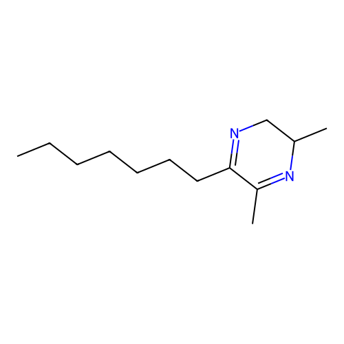2-Heptyl-3,5-dimethyl-5,6-dihydropyrazine structure
