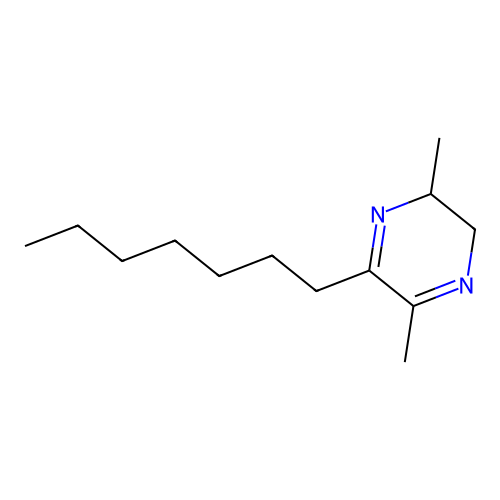 3-Heptyl-2,5-dimethyl-5,6-dihydropyrazine structure