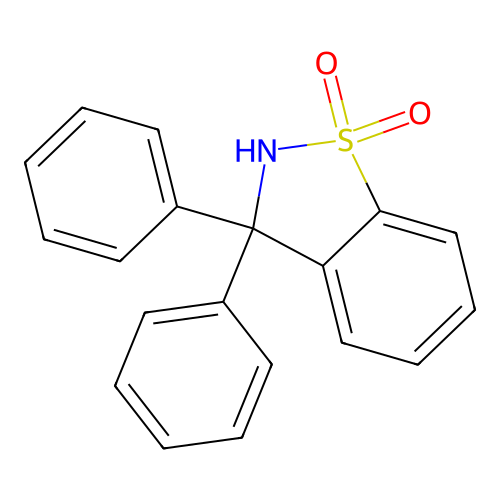 3,3-diphenyl-2H-1,2-benzothiazole 1,1-dioxide structure