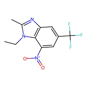 1-Ethyl-2-methyl-7-nitro-5-(trifluoromethyl)-1H-benzimidazole structure