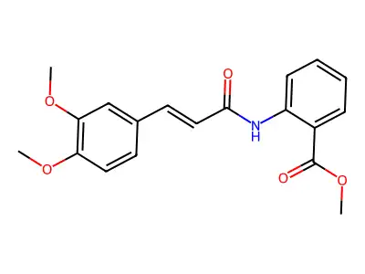 Methyl 2-[3-(3,4-dimethoxyphenyl)prop-2-enoylamino]benzoate structure