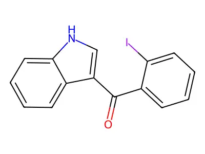 1H-indol-3-yl-(2-iodophenyl)methanone structure