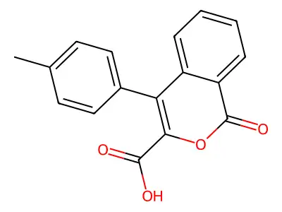 4-(4-methylphenyl)-1-oxo-1H-isochromene-3-carboxylic acid structure