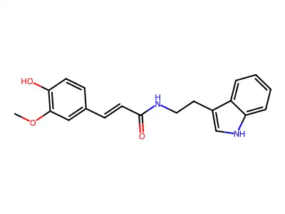 Nb-Feruloyltryptamine structure