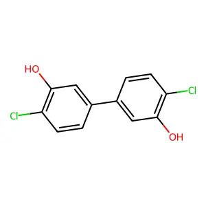 (1,1'-Biphenyl)-3,3'-diol, 4,4'-dichloro- structure