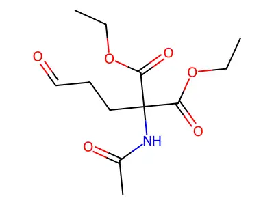 Diethyl 2-acetamido-2-(3-oxopropyl)propanedioate structure