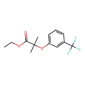 Ethyl 2-methyl-2-[3-(trifluoromethyl)phenoxy]propanoate structure