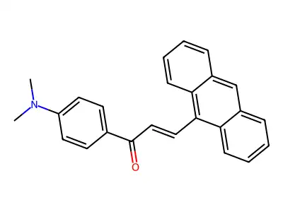 2-Propen-1-one, 3-(9-anthracenyl)-1-[4-(dimethylamino)phenyl]- structure