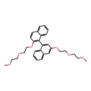 2-[2-(2-methoxyethoxy)ethoxy]-1-[3-[2-(2-methoxyethoxy)ethoxy]naphthalen-1-yl]naphthalene structure
