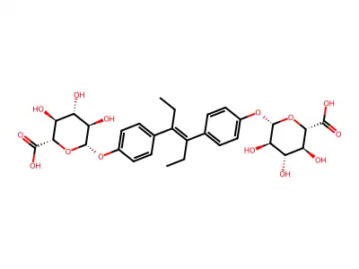 Diethylstilbestrol bisglucuronide structure