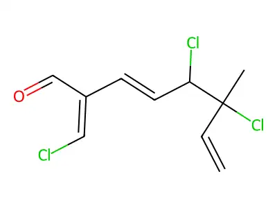 3,7-Octadienal, 5,6-dichloro-2-(chloromethylene)-6-methyl- structure